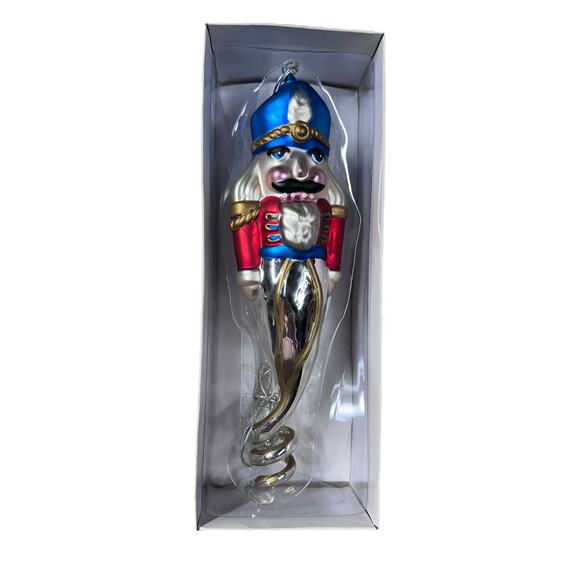 Department 56 Nutcracker Mercury Glass Large Handpainted Christmas Ornament - Picture 3 of 7